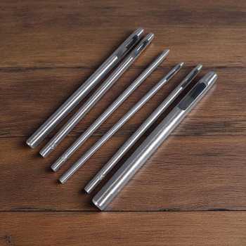 Gambar produk HOLE Set Pelubang Kulit Leather Hole Puncher Steel Hollow Round 6 PCS - H881