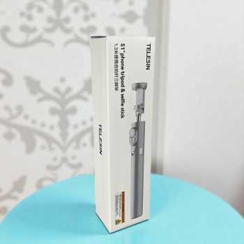 Gambar produk TELESIN Tripod HP Tongsis Monopod Bluetooth Remote Adjustable 1.3M - P1-TSS-001