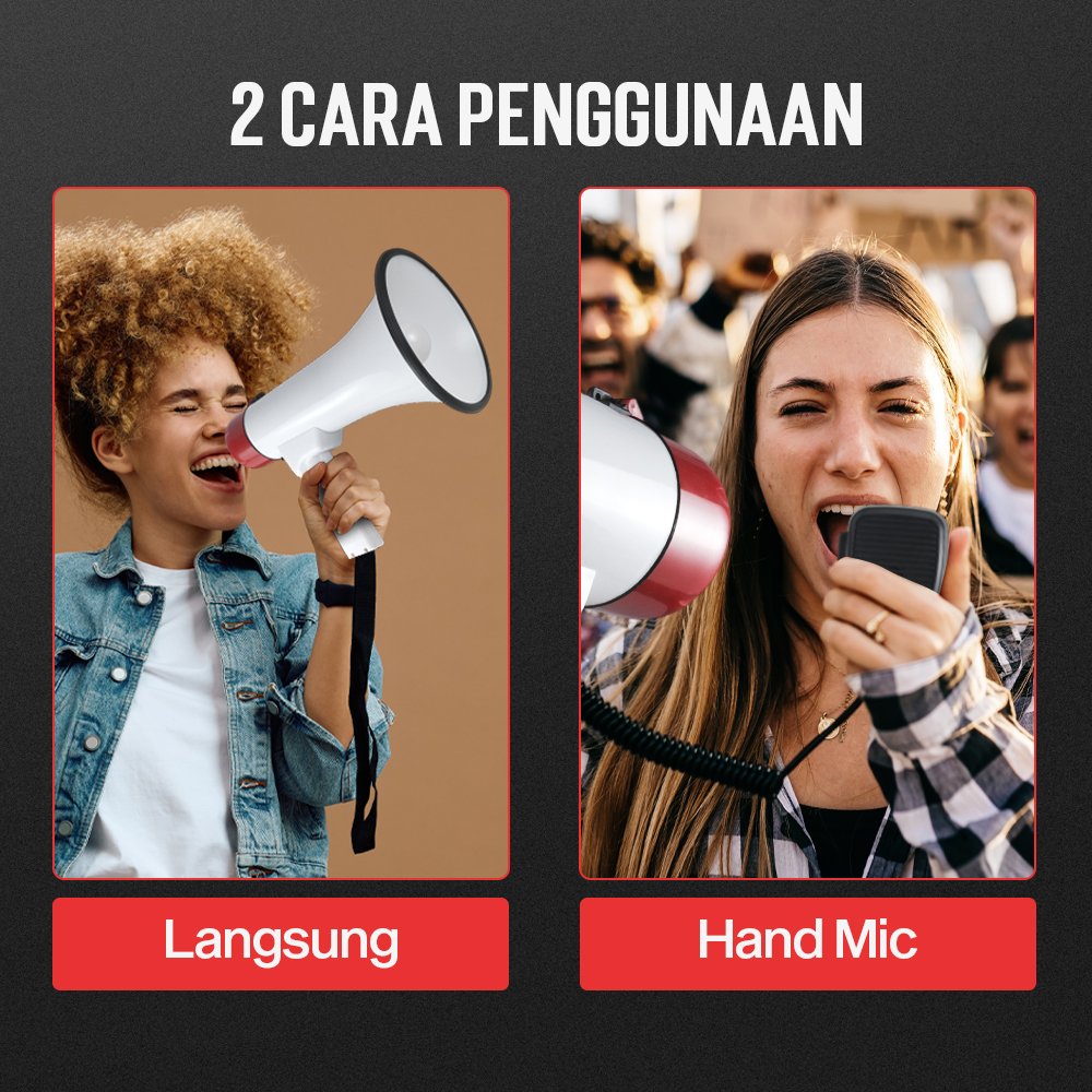 Gambar produk JACAR Toa Megaphone Bluetooth Multifunctional Shouter 50 W - 8099