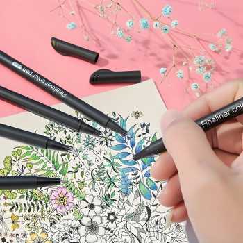 Gambar produk Tlevino Pena Warna Drawing Pen Fine Point Art Watercolor 0.4mm 12 Color - TV4