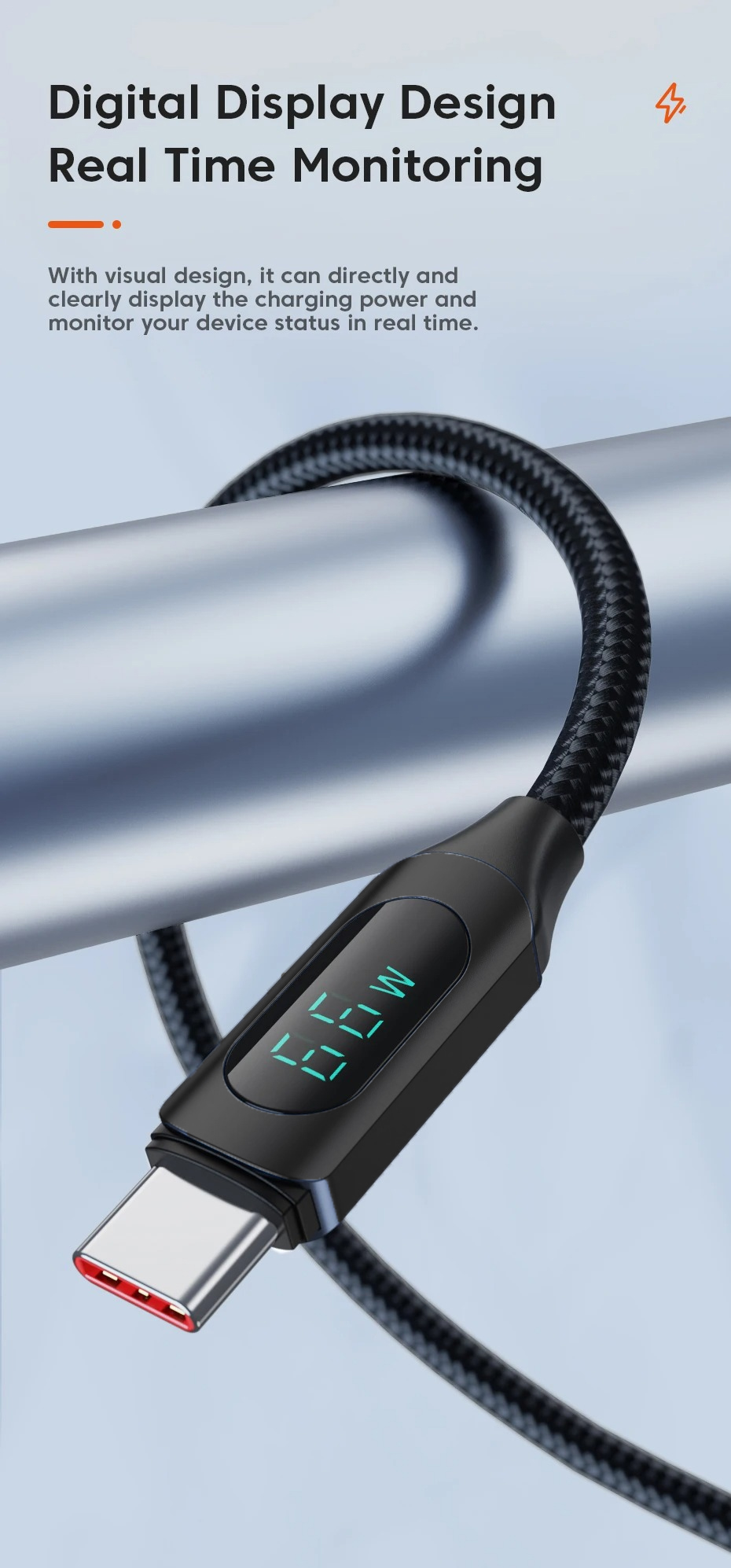 Gambar produk Toocki Kabel Charger Data USB A to USB Type-C Fast Charging 66W 6A 1M - TXCT-XY01/XYA01