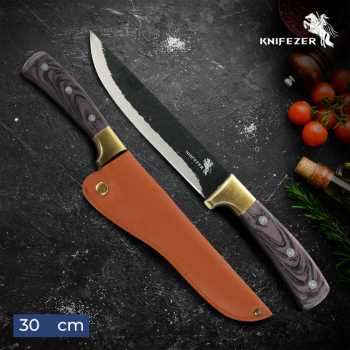 KNIFEZER Pisau Daging Tajam Stainless Steel 3Cr13 Forged Butcher Knife - LT328