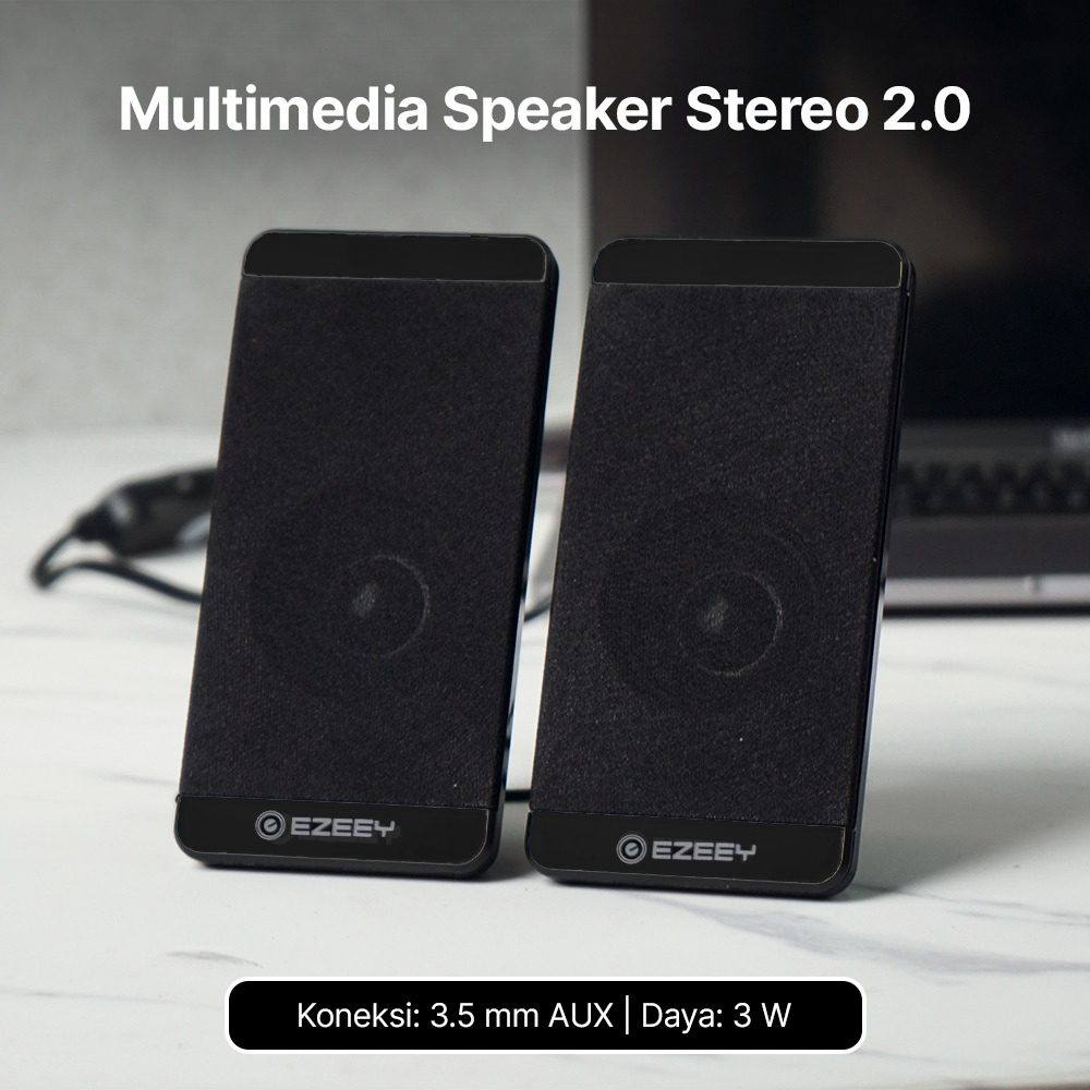 Gambar produk EZEEY Multimedia Active Speaker Stereo 2.0 HiFi 3.5mm 2x2.5W - S5