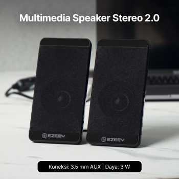 Gambar produk EZEEY Multimedia Active Speaker Stereo 2.0 HiFi 3.5mm 2x2.5W - S5