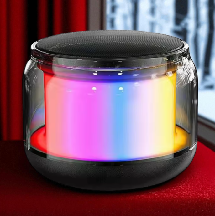 Gambar produk T-WOLF Mini Bluetooth Speaker Portable Transparent Wireless 400MAh - S-100
