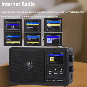 Gambar produk AGOAL Radio Digital Portable DAB FM Bluetooth Alarm with LCD Screen - CS-806