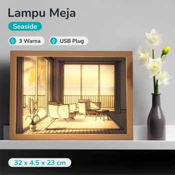 INS Lampu Meja Hias 3D Lukisan Kayu Akrilik 3in1 Color Painting LED - DR5W
