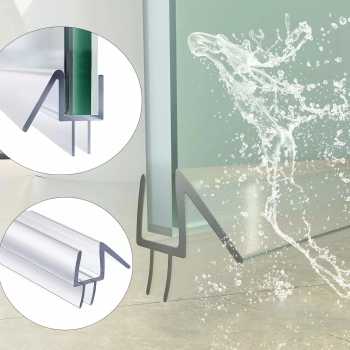 COOSTEE Seal Strip Penutup Celah Pintu Kaca Kamar Mandi PVC 50cm - C50