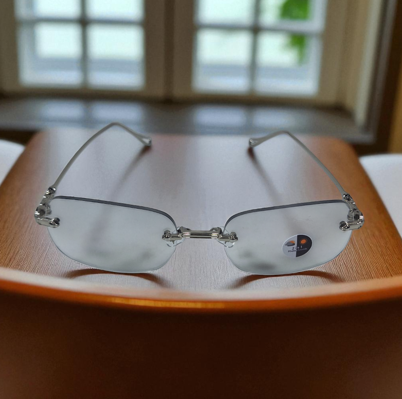 Gambar produk RIBI Kacamata Wanita Frameless Anti Blue Light Photochromic Eyeglasses - RB34-P