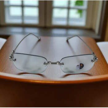 Gambar produk RIBI Kacamata Wanita Frameless Anti Blue Light Photochromic Eyeglasses - RB34-P