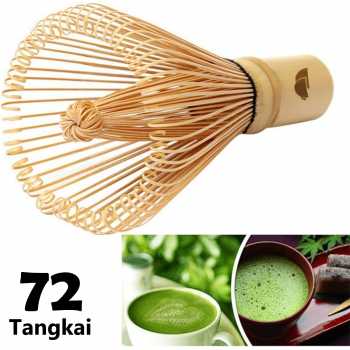 Gambar produk One Two Cups Chasen Bamboo Whisk Matcha Pengaduk Teh Jepang 72 Tangkai - 7276