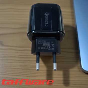 Gambar produk Taffware Charger USB Smartphone Quick Charge QC3.0 3A 18W EU Plug - TE-007