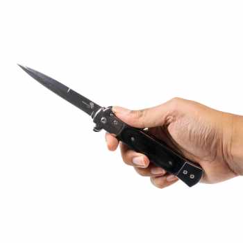 Gambar produk KNIFEZER Pisau Saku Lipat Folding Portable Knife Tool Wood Grip - S12