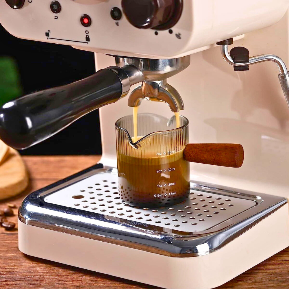 Gambar produk KESOTO Gelas Takar Kopi Espresso Shot Measuring Cup Double Spout 90ml - KS65