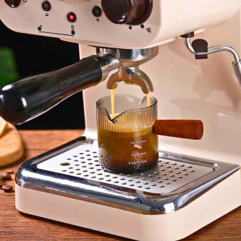 Gambar produk KESOTO Gelas Takar Kopi Espresso Shot Measuring Cup Double Spout 90ml - KS65