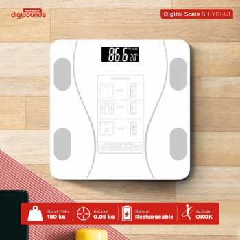 Taffware Digipounds Timbangan Badan Digital Scale Temperature 180kg - SH-Y01-U1