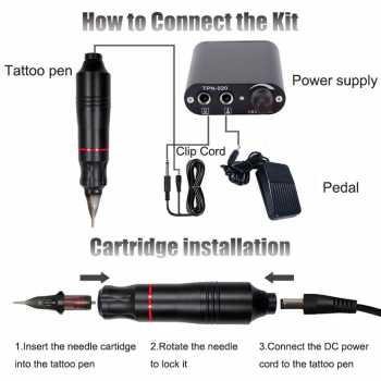 Gambar produk ShangDi Mesin Tato Rotary Machine Kits with Cartridge Needles - TPN-020