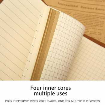 Gambar produk Ticentral Buku Jurnal Leather Notebook A6 160 Halaman Grid Blank Line - T680