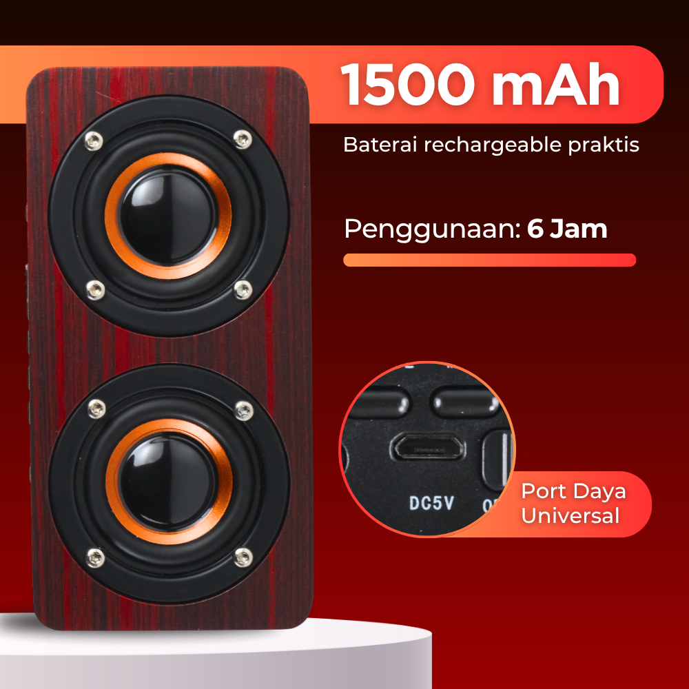 Gambar produk ANSUOFU Desktop Bluetooth Speaker Stereo Subwoofer - W5