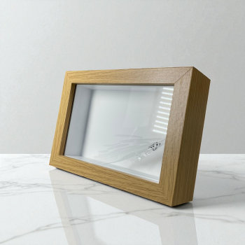 Gambar produk YIXUE Bingkai Foto Ornamen Minimalist Wooden Shadow Box Stand 3D 6 Inch - YE5