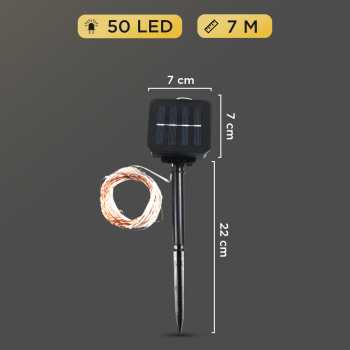 Gambar produk OKAL Lampu Hias Tumblr String Lights 50 LED 7M with Solar Panel - OKLED7