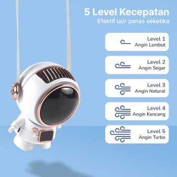 Gambar produk REUP Kipas Angin Portable Gantung Astronaut Mini Cooling 500mAh - T12