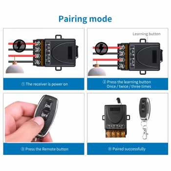 Gambar produk AMMTOO Universal Wireless Remote Control 433MHz 220V Remot Kontrol 4 PCS - YL-AC02A