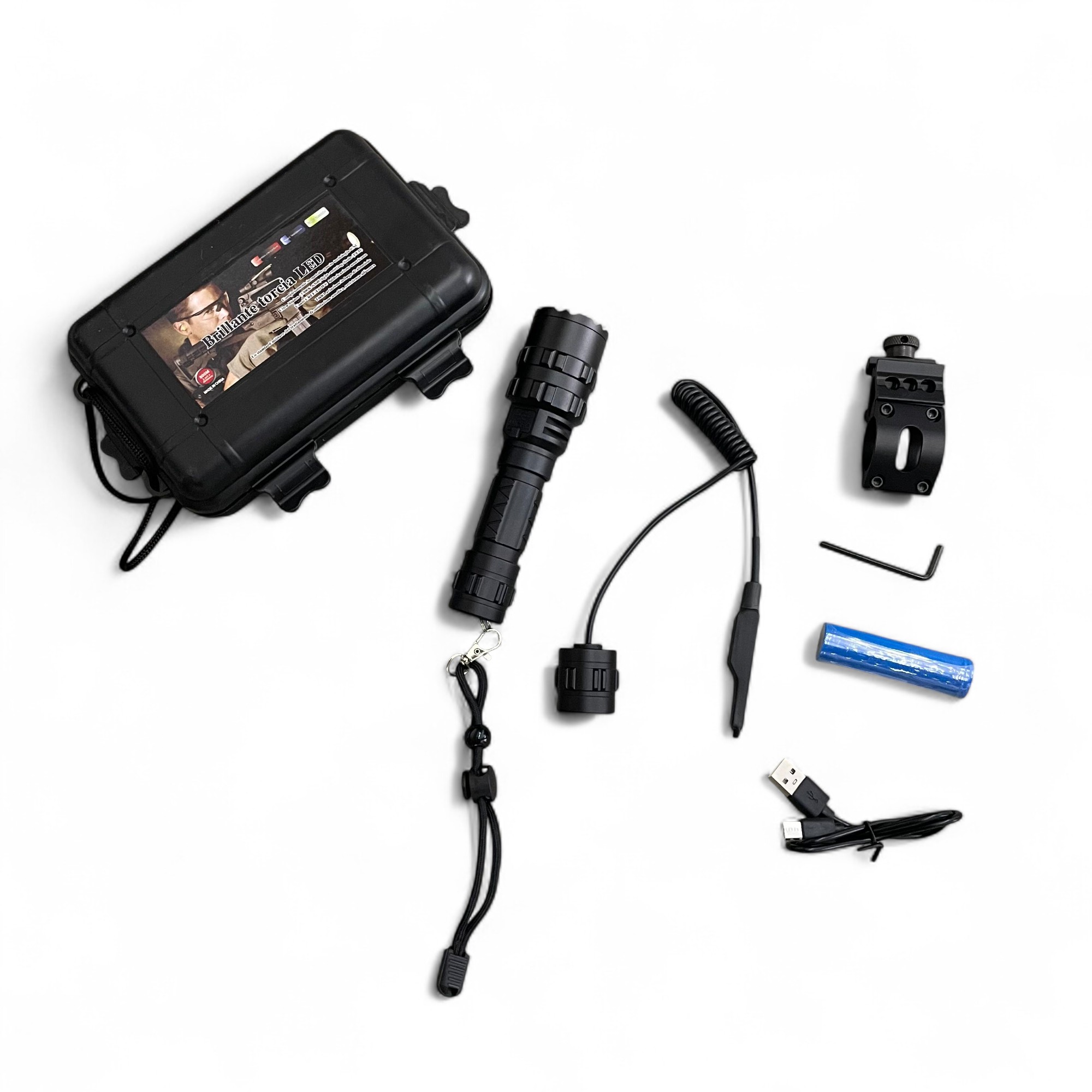 Gambar produk FUNANA Senter LED Tactical Airsoft Rifle L2 with Mount dan Baterai - JG-3