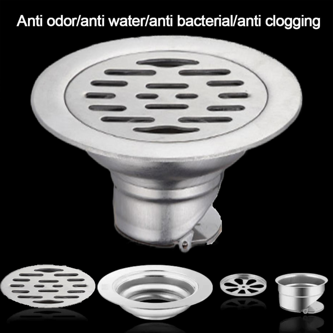Gambar produk Jing Pin Jie Ju Saluran Air Floor Drain Short Seal Stainless Steel Single Use - LEE001