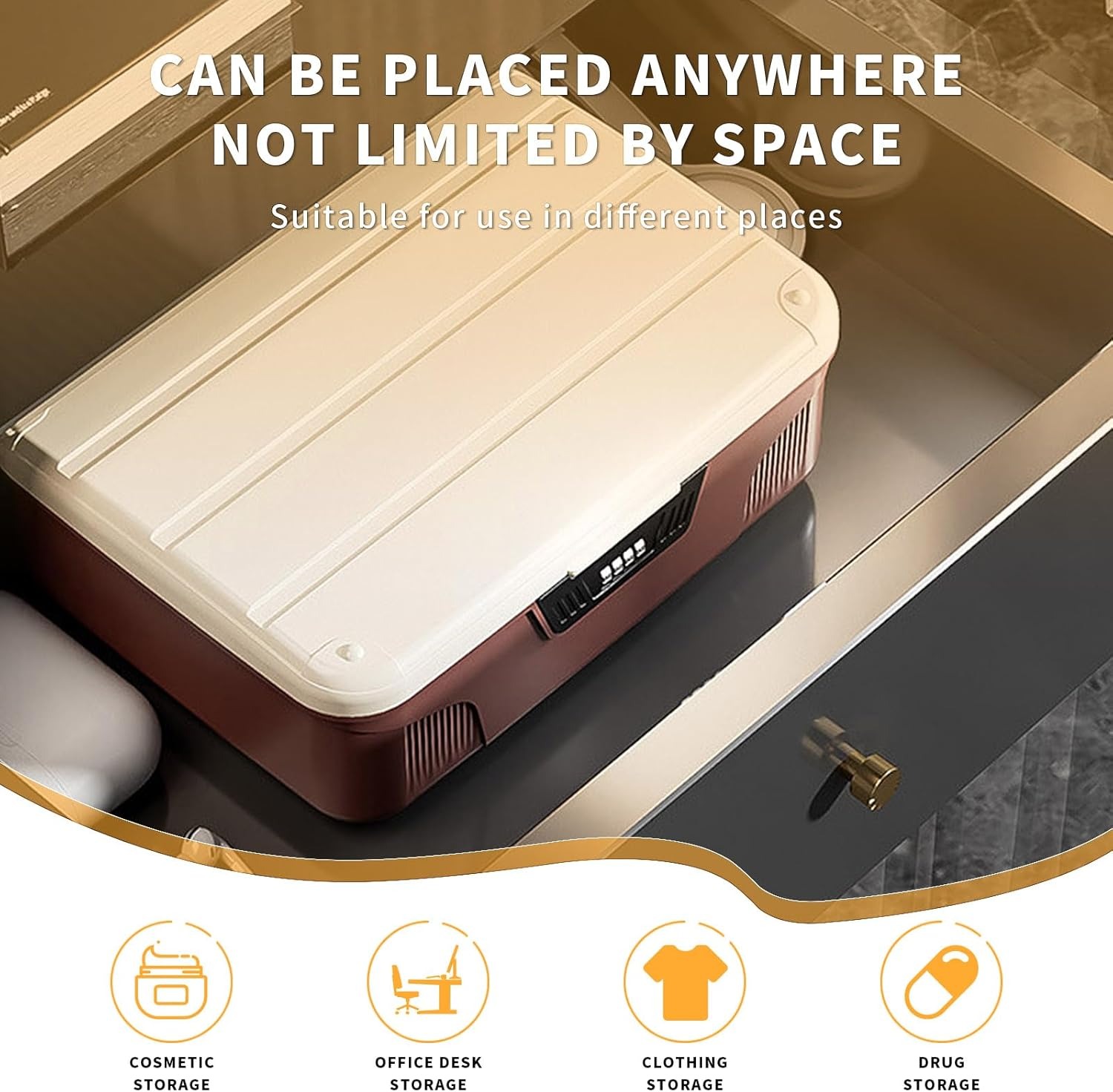 Gambar produk TEDEY Kotak Brankas Safety Box Portable Password M - 8875