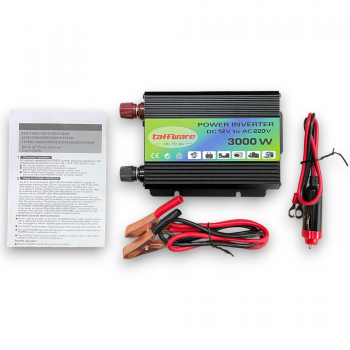 Gambar produk Taffware Power Inverter Mobil Modified Sine Wave DC12V to AC220V 3000W - 816A