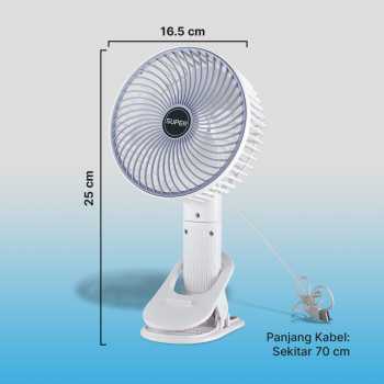 Gambar produk SUPER Kipas Angin Meja Portable Desk Fan USB 6.5 Inch 4.5W - AG-41