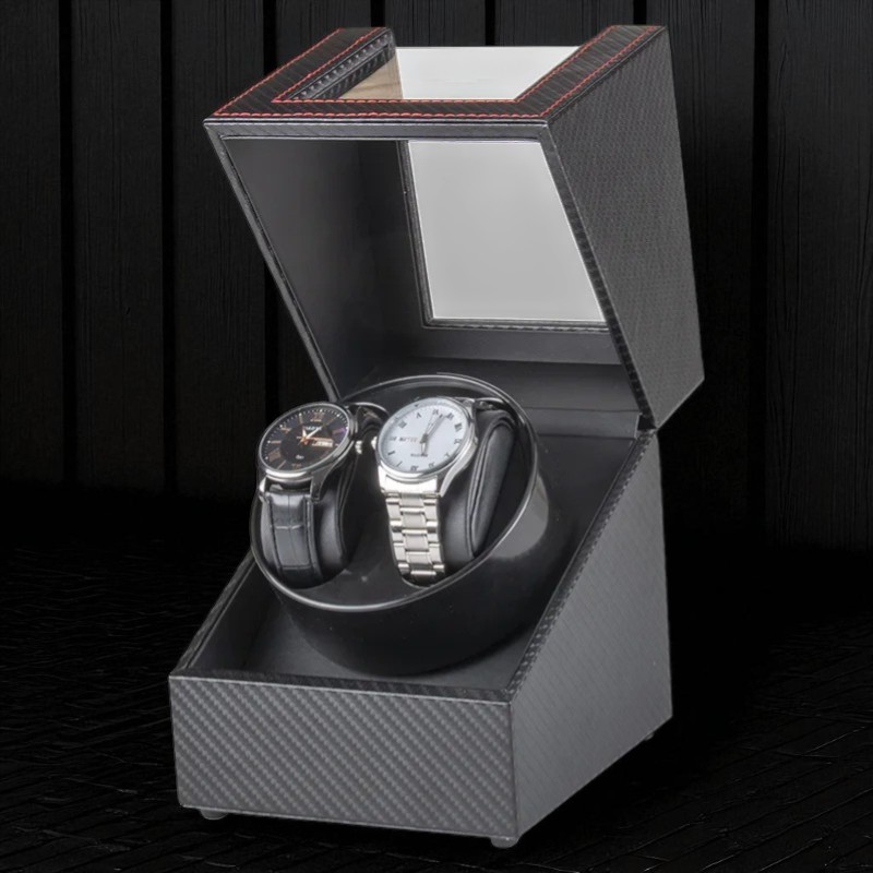 Gambar produk ZOEJOE Watch Winder Pemutar Jam Tangan Otomatis 3 Mode 2 Slot - W136T