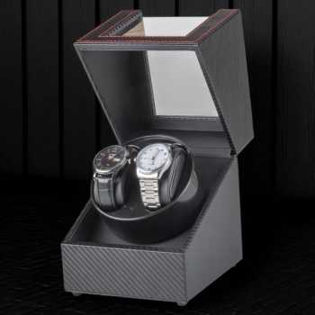 Gambar produk ZOEJOE Watch Winder Pemutar Jam Tangan Otomatis 3 Mode 2 Slot - W136T