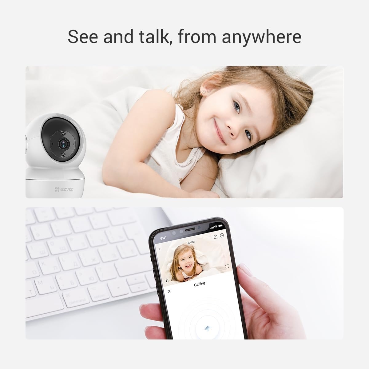 Gambar produk EZVIZ Kamera CCTV 2K Motion Detection Two Way Audio WiFi 2.4G - H6c Pro 3MP