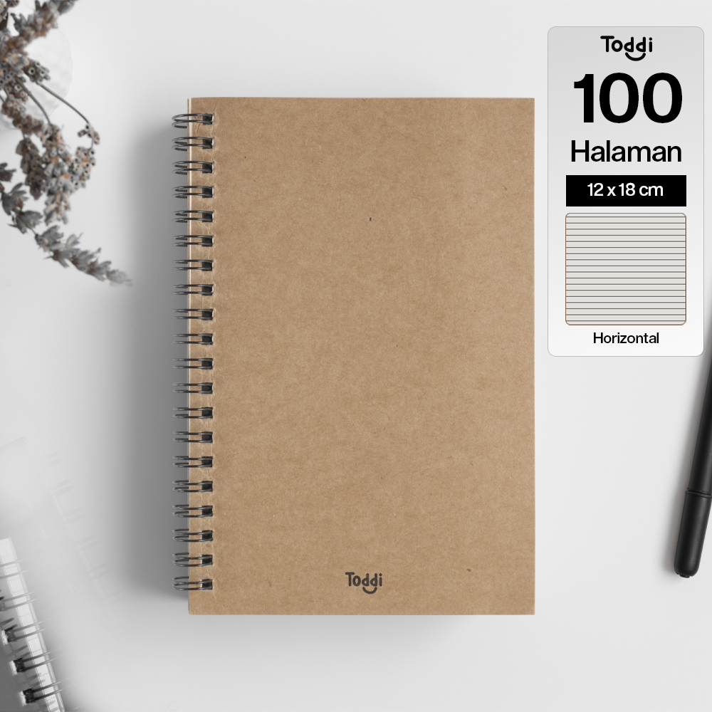 Gambar produk Toddi Buku Jurnal Softcover Notebook Diary 68GSM 100 Halaman Ruled - TD6