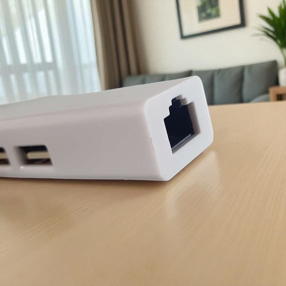 Gambar produk USB to LAN Ethernet External Network Card with USB Hub - DJLH-3100