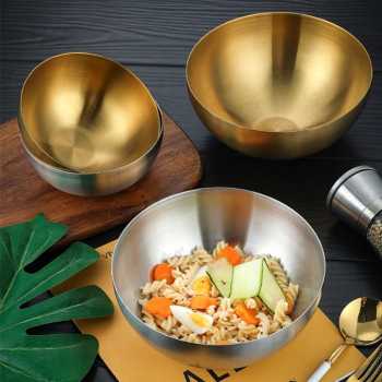 ALRY Mangkuk Mie Salad Stainless Steel Korean Style Noodle Soup Bowl - ZX-304
