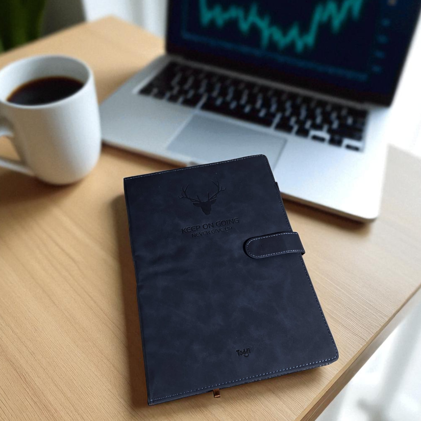 Gambar produk Toddi Buku Catatan Harian Notebook Cover Kulit Magnetic Buckle - TL4