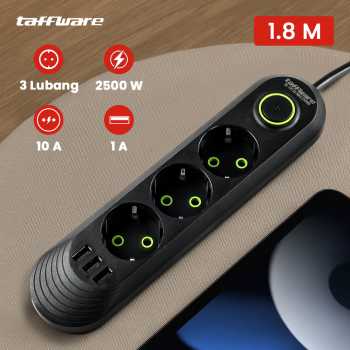 Taffware Stop Kontak USB Port EU Plug 10A 110-250V 2500W - QL-1071U / QL-1072U