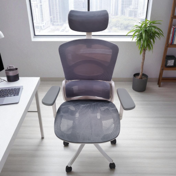 HBADA Kursi Kantor Office Chair Lumbar Support Flexible Armrest - E2