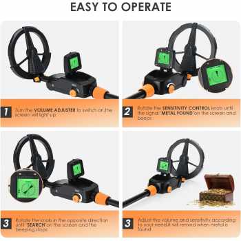 Gambar produk TIAXUN Pendeteksi Logam Metal Detector LCD Display Waterproof 7.4 Inch - MD-1008