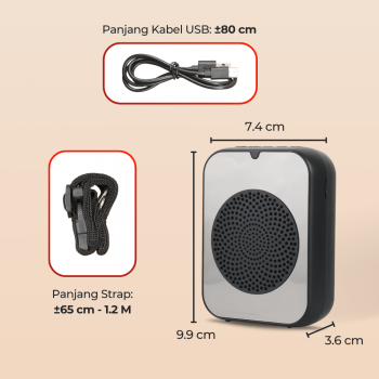 Gambar produk SOAIY Speaker Pinggang Bluetooth Voice Amplifier LED Wireless 8W - H6