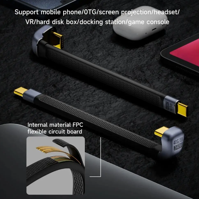 Gambar produk MONROE Kabel USB Type C Flexible Data Cable Fast Charging U-Type 240W - MO2