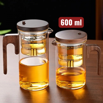 TERNITEA Teko Teh Kaca Saringan Tahan Panas One Click Filter Teapot - TR-68