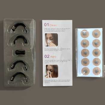 Gambar produk Brease Nasal Dilator Magnetic Patch Anti Snoring 4 Black Moon Clip 15 Pair Patch - JK0091