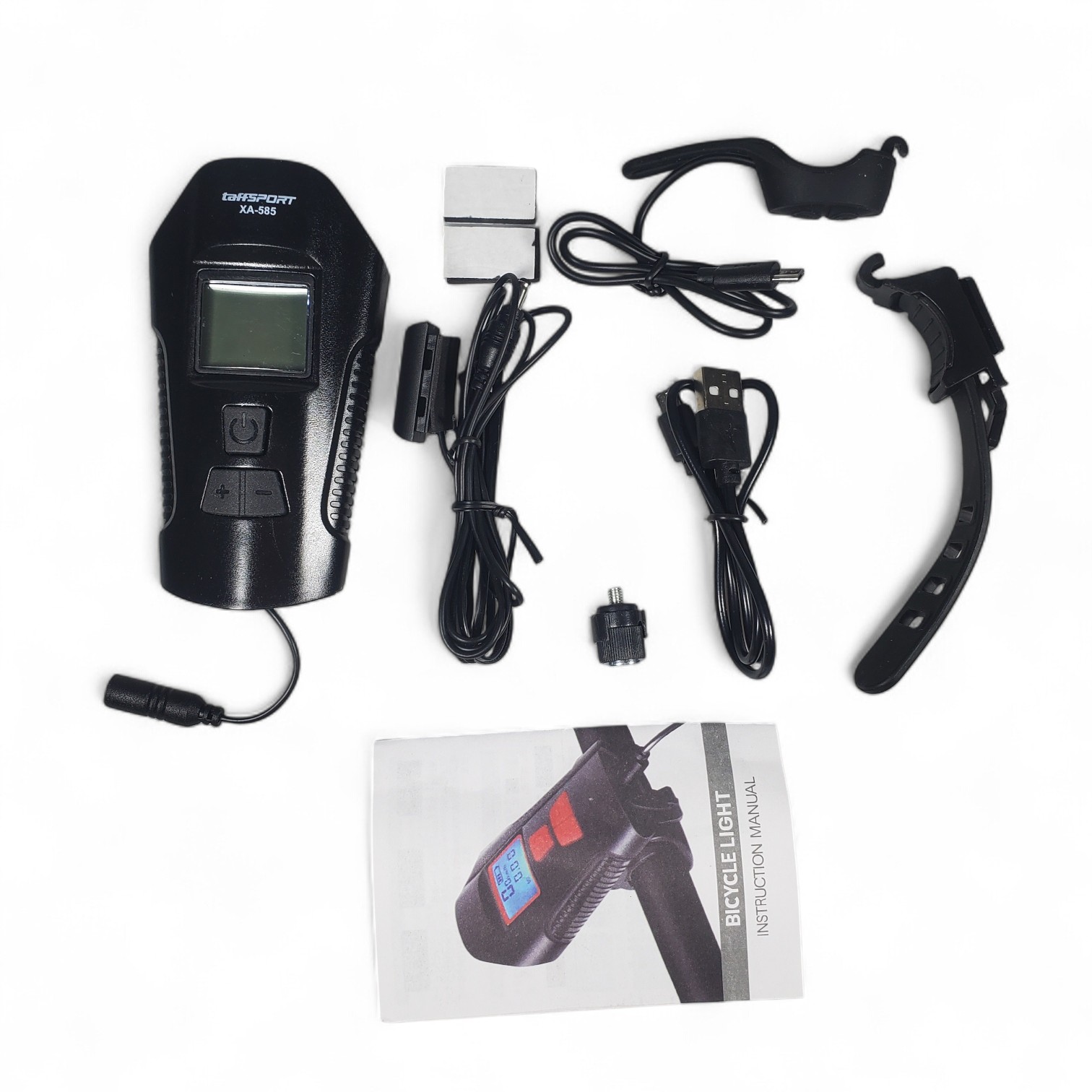 Gambar produk TaffSPORT Lampu Depan Sepeda LED Klakson Speedometer LCD 1500mAh - XA-585