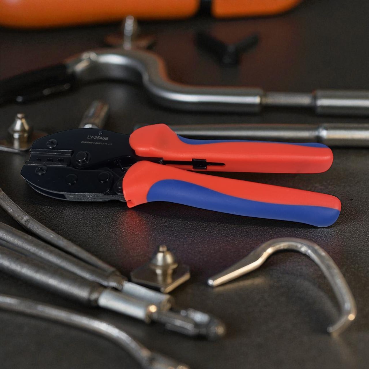 Gambar produk Clamplus Tang Crimping Wire Cable Terminal Pliers 13-10 AWG 2.5-6mm2 - LY-2546B