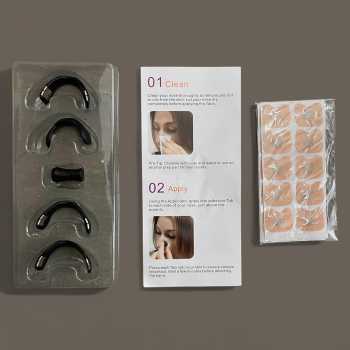 Gambar produk Brease Nasal Dilator Magnetic Patch Anti Snoring 4 Black Moon Clip 30 Pair Patch - JK0091