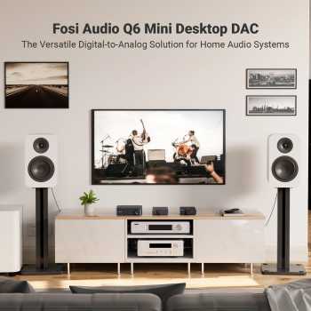 Gambar produk Fosi Audio Amplifier Bluetooth DAC Chip AK4493S HiFi Aluminium Alloy - Q6